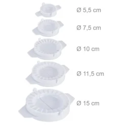 Ravioliskärare set, 15x11.5x10 cm, Vit, Plast