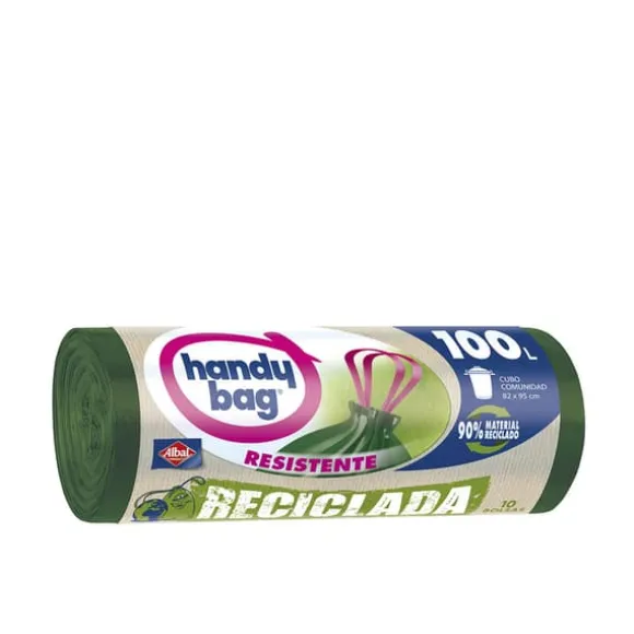 RECYCLED HANDY BAG resistant garbage bag 100 liters 10 u