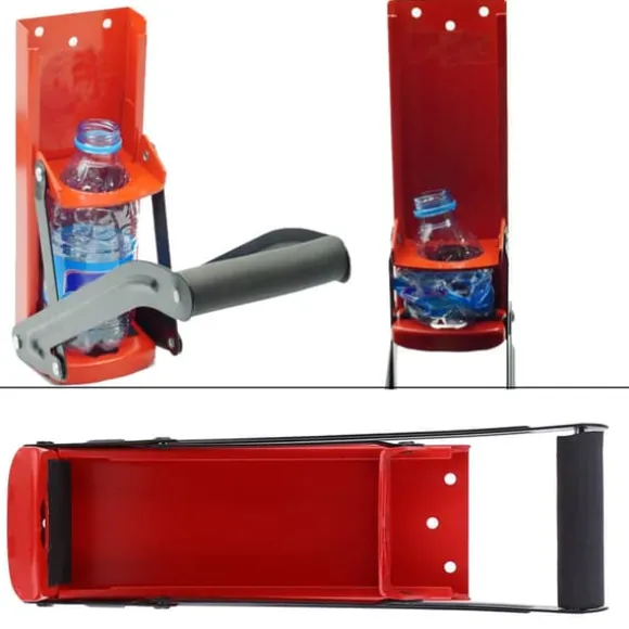 Red Steel Can Crusher - 500ML flaskåtervinningsverktyg med öppnare