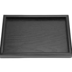 Rektangulär Form Massivt Trä Te Kaffe Snacks Mat Måltider Serveringsbricka Tallrik Restaurang Brickor #1