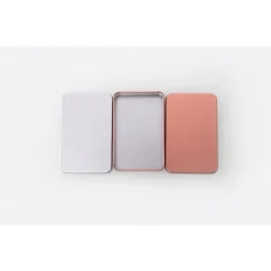 Rektangulär tennplåtsask - Silver (12,5x8x1,5cm)