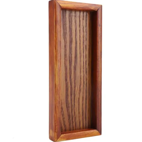 Rektangulärt Trä Tefat Serveringsbord Tallrik Snacks Matförvaringsskål för Hotellhem (20*8cm)