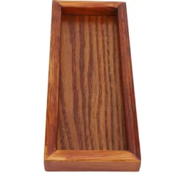 Rektangulärt Trä Tefat Serveringsbord Tallrik Snacks Matförvaringsskål för Hotellhem (20*8cm)
