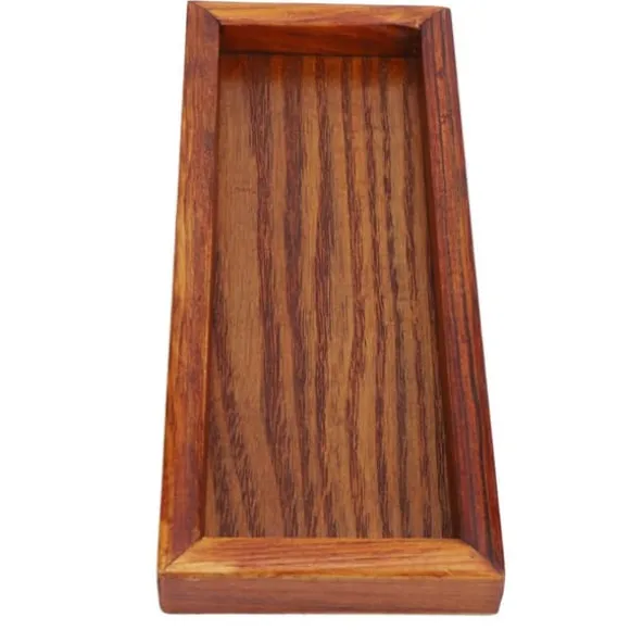 Rektangulärt Trä Tefat Serveringsbord Tallrik Snacks Matförvaringsskål för Hotellhem (20*8cm)