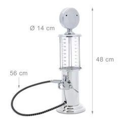 Relaxdays Distribuitör för alkoholhaltiga drycker, öl, etc., rolig, i plast och silikon, 900 ml, kromad