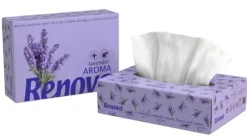 Renova Lavendel Handservetter i Miniask 3-lagers 46 stycken