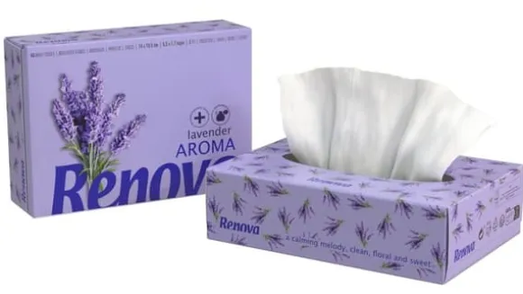 Renova Lavendel Handservetter i Miniask 3-lagers 46 stycken