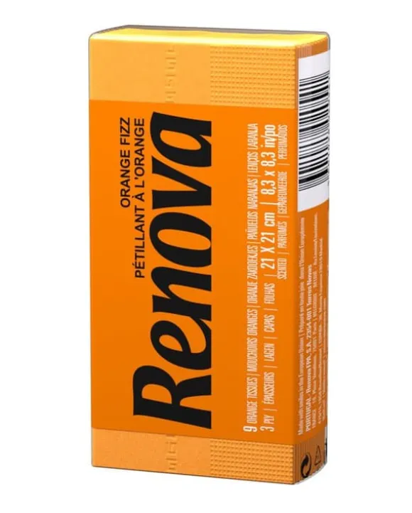 Renova Röda etiketter orangea näsdukar 6x9 st