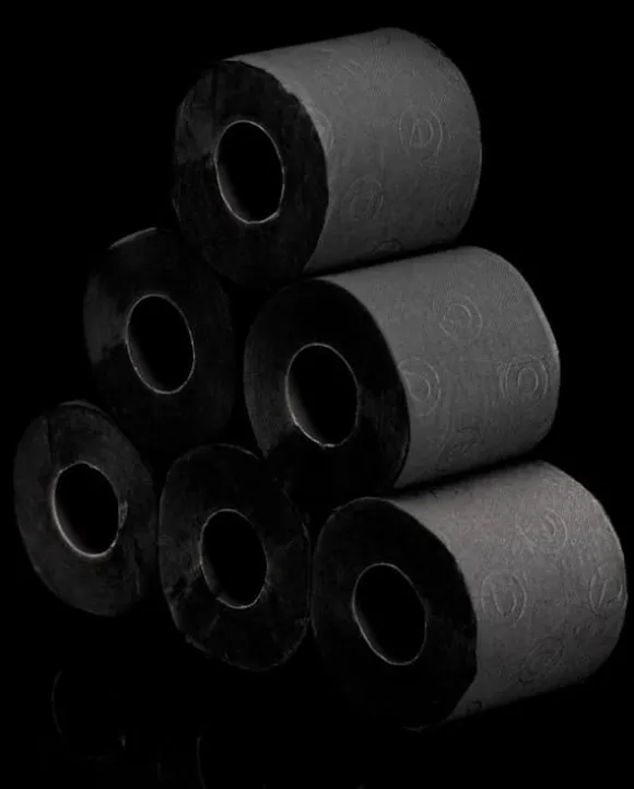 Renova svart parfymerat toalettpapper 16,1 m 3-lagers 140 ark 6 rullar