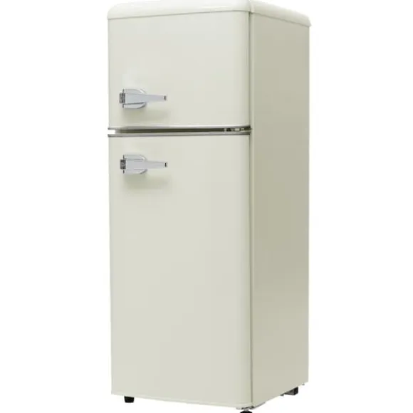 Retro-Kylskåp, Kombinerad kyl och frys, 105.5 cm, 92L, 28L frys, 116 kWh/år
