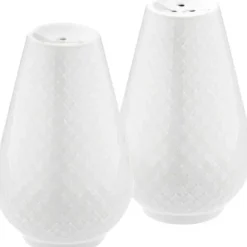 Rhombe Salt- och Pepparset, H 7cm - Lyngby Porcelæn