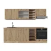 R-Line kök, 240 cm utan bänkskiva, Artisan Oak/Golden Oak, Vicco