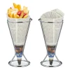 Robust pommes friteshållare, set med 2, rostfritt stål