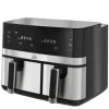Rootz Hot Air Fryer - Fritös - Dual Basket Fryer - 2700W - 8 inställningar - Smart Finish - Hälsosammare måltider - 41,8 cm x 39,2 cm x 31,1 cm - Svar | CDON