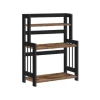 Rootz Spice Rack - Kryddställ Organizer - 3 nivåer Kryddställ - Kryddhylla - Vintage Brun/Svart - 41 x 18 x 53 cm