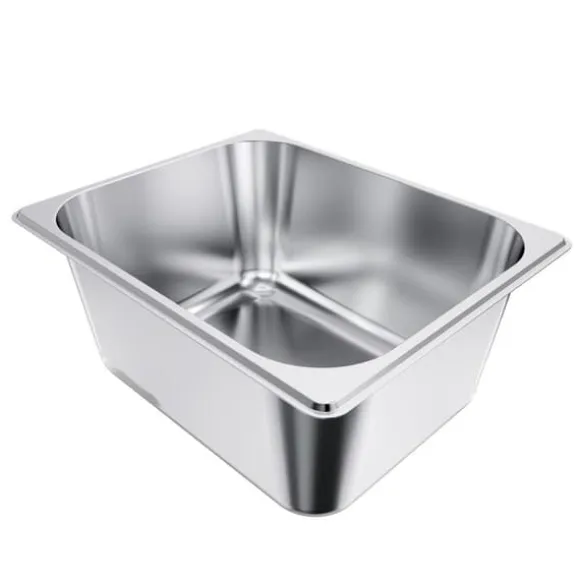 Rostfria ångpannor för hotell, 1/2 storlek x 148mm, 9L bord, anti-sylt, 2-pack