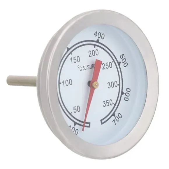 100~700℉ Rostfritt stål BBQ-termometer Temperaturmätare Analog urtavla Dubbel skala