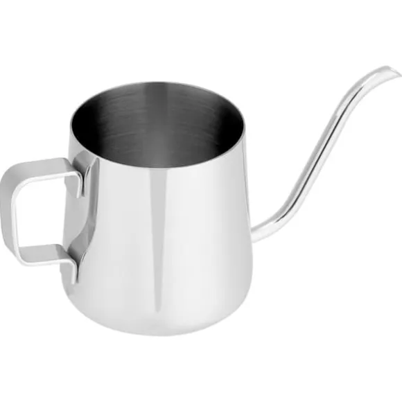 Rostfritt Stål Droppkaffekanna Lång Svanhalspipa Vattenkokare Kopp Teverktyg (Silver 250ml)