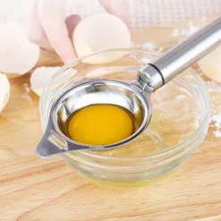 rostfritt stål äggokseparator filter äggvitor och äggulor sil avdelare köksredskap