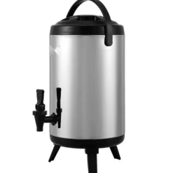 Rostfritt stål isolerad dryckesautomat, 2 gallon (7,6 liter), för varm och kall dryck, livsmedelsklassad för te, kaffe, vatten.