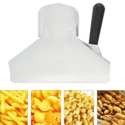 rostfritt stål matpopcornchipsskopa med handtag för kommersiell restauranganvändning Enkelt handtag