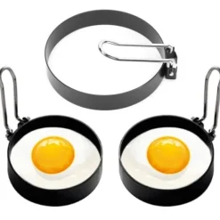 Rostfritt stål Non-Stick Egg Shaper Ringar - Set med 2, köksredskap