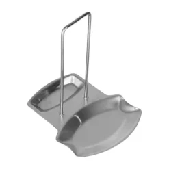 Rostfritt stål Pan Cover Rack Pan Lock Förvaring Hylla Organizer Skedstöd med avloppsbricka