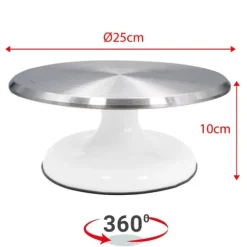 Roterande tårtställ för tårtor, cupcakes, 25 cm BRUNBESTE BB-3614