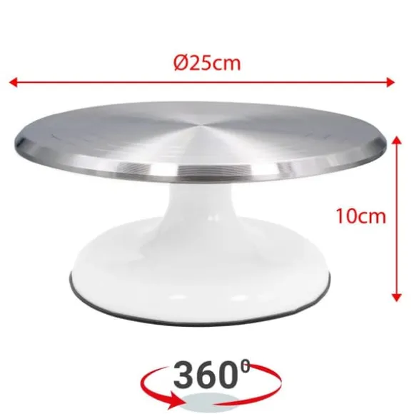 Roterande tårtställ för tårtor, cupcakes, 25 cm BRUNBESTE BB-3614