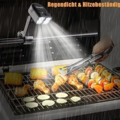 Roterbart Dubbelt Grill- & Cykelljus – LED-lampa med Två Huvuden för BBQ och Cykel