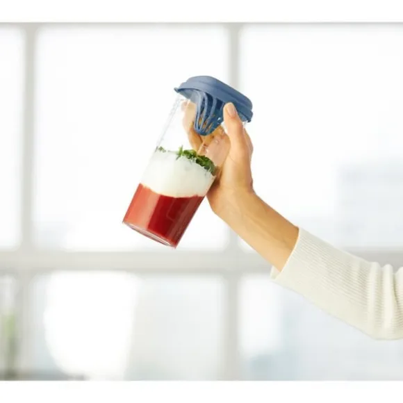 Rotho Loft Shaker med Press 1L Horizon Blå/Transparent