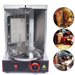 Rotisserigrill 360° - Gasgrill - Infraröd LPG-brännare - 2000 W - 220 V 50 Hz - 0–300 °C Steglös Temperatur - Rostfritt Stål - Max 10 kg