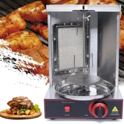 Rotisserigrill 360° - Gasgrill - Infraröd LPG-brännare - 2000 W - 220 V 50 Hz - 0–300 °C Steglös Temperatur - Rostfritt Stål - Max 10 kg