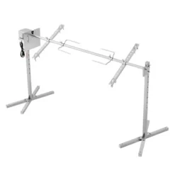 Rotisserigrillset, 176,5x56,5x87 cm, rostfritt stål, justerbar