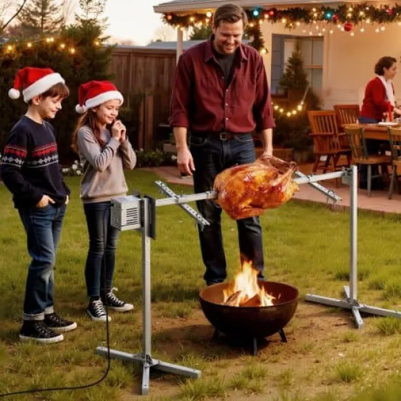 Rotisserigrill, 174x53.5x86 cm, rostfritt stål