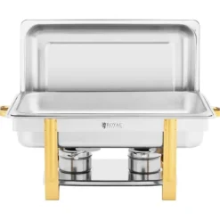 Royal Catering - Chafing dish - GN 1/1 - Guldaccenter - 9 L - 2 Bränsleceller