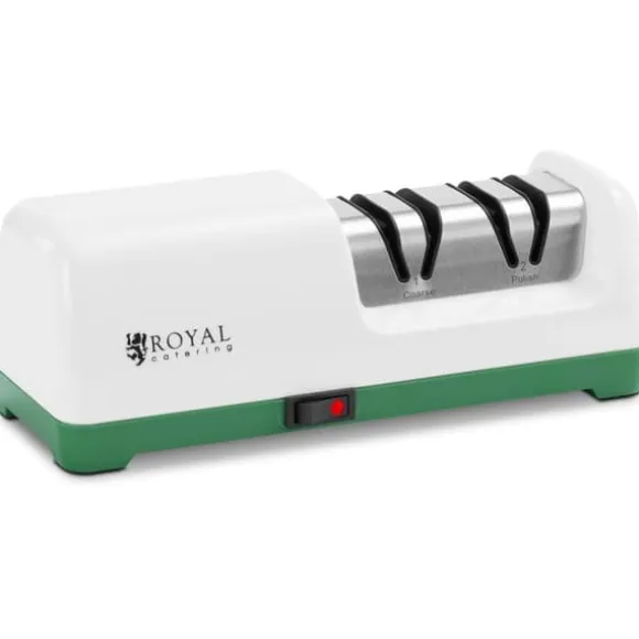 Royal Catering - Elektrisk diamant-knivslip - 2 nivåer - 20° - Vit