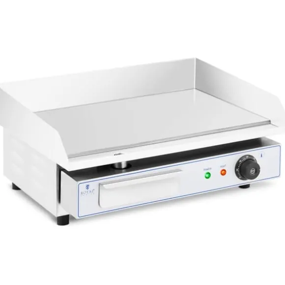 Royal Catering - Elektriskt stekbord - 550 x 350 mm - Slät - 3,000 W