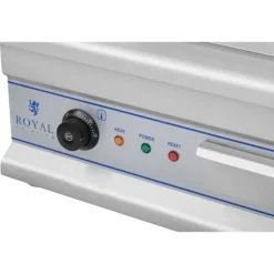 Royal Catering - Elektriskt stekbord - Dubbelt - 75 cm - Slät - 2 x 3200 W