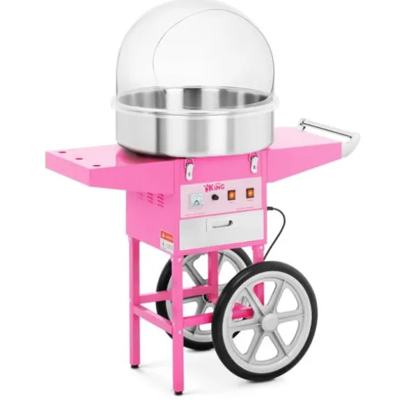 Royal Catering - Kraftfull sockervaddsmaskin med skål i rostfritt stål och värmelåda - 230 V, 1200 W