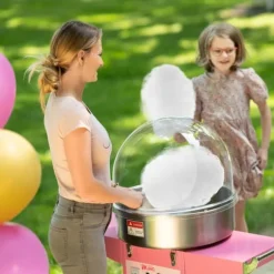Royal Catering - Kraftfull sockervaddsmaskin med skål i rostfritt stål och värmelåda - 230 V, 1200 W