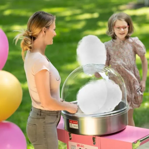 Royal Catering - Kraftfull sockervaddsmaskin med skål i rostfritt stål och värmelåda - 230 V, 1200 W