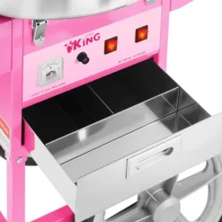 Royal Catering - Kraftfull sockervaddsmaskin med skål i rostfritt stål och värmelåda - 230 V, 1200 W