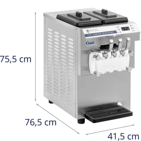 Royal Catering - Mjukglassmaskin - 1350 W - 16 l/h - LED - 3 smaker