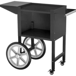 Royal Catering - Popcornmaskin med vagn - Retrodesign - Svart