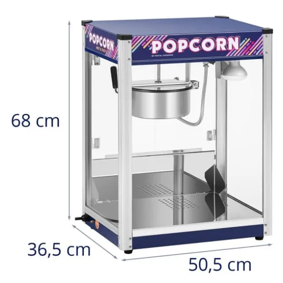 Royal Catering - Popcornmaskin - Blå - 8 oz