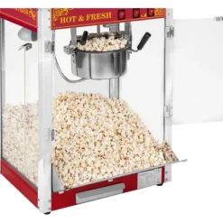 Royal Catering - Popcornmaskin med vagn - Retrodesign - Röd