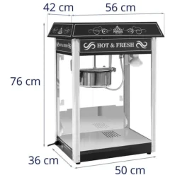 Royal Catering - Popcornmaskin – Svart tak