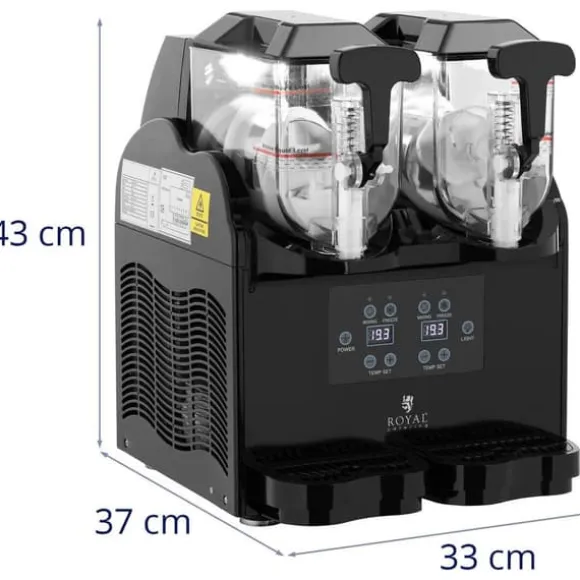 Royal Catering - Slushmaskin - 2 x 3 l - Digital kontrollpanel