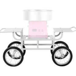 Royal Catering - Vagn för sockervaddsmaskin – 4 hjul – vit
